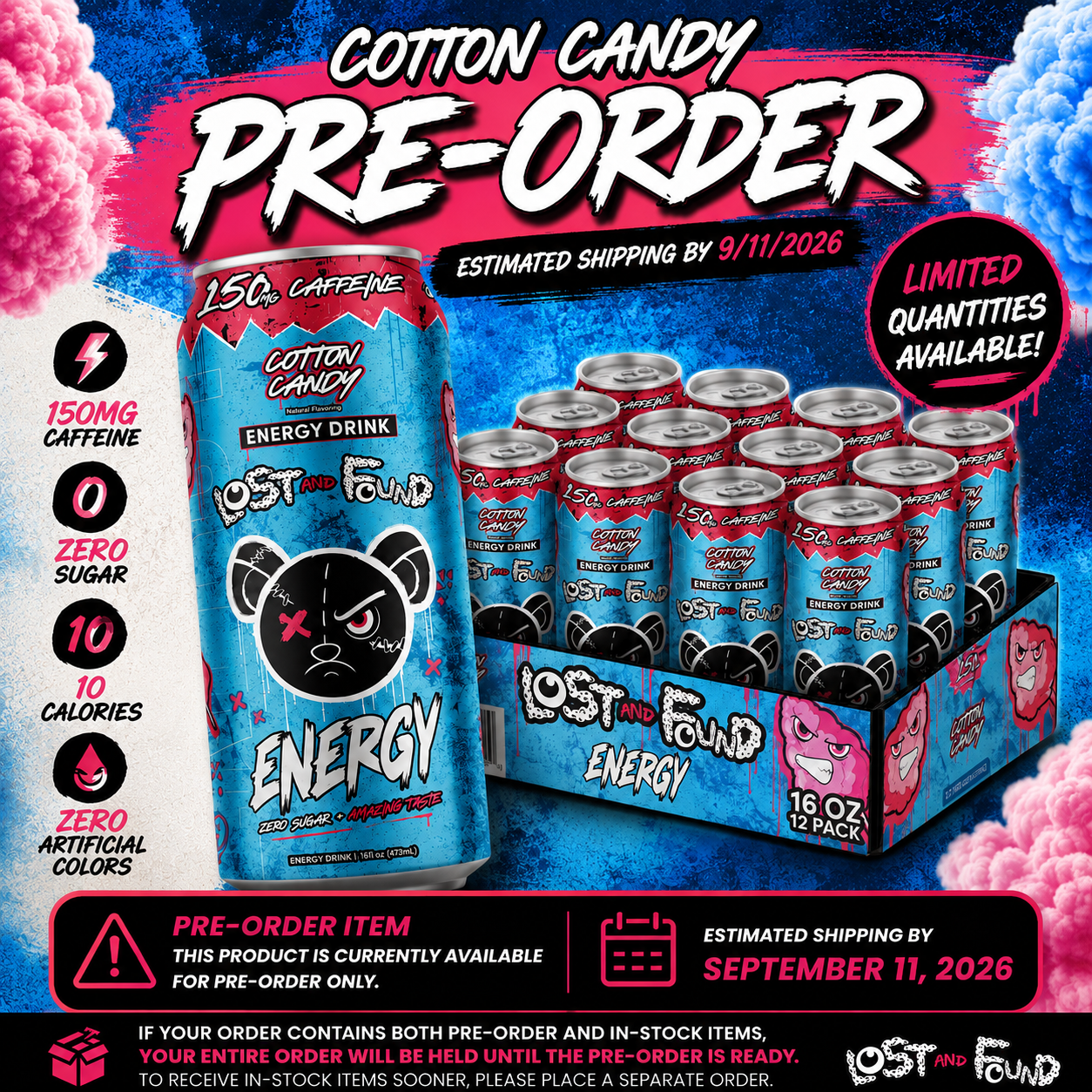PRE ORDER Cotton Candy (Case of 12 Cans) - ESTIMATED SHIP START DATE 9/11/2026