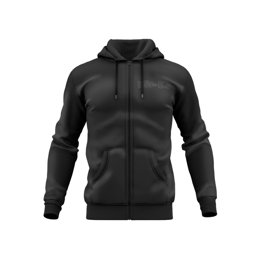 Black Zip-Up Hoodie