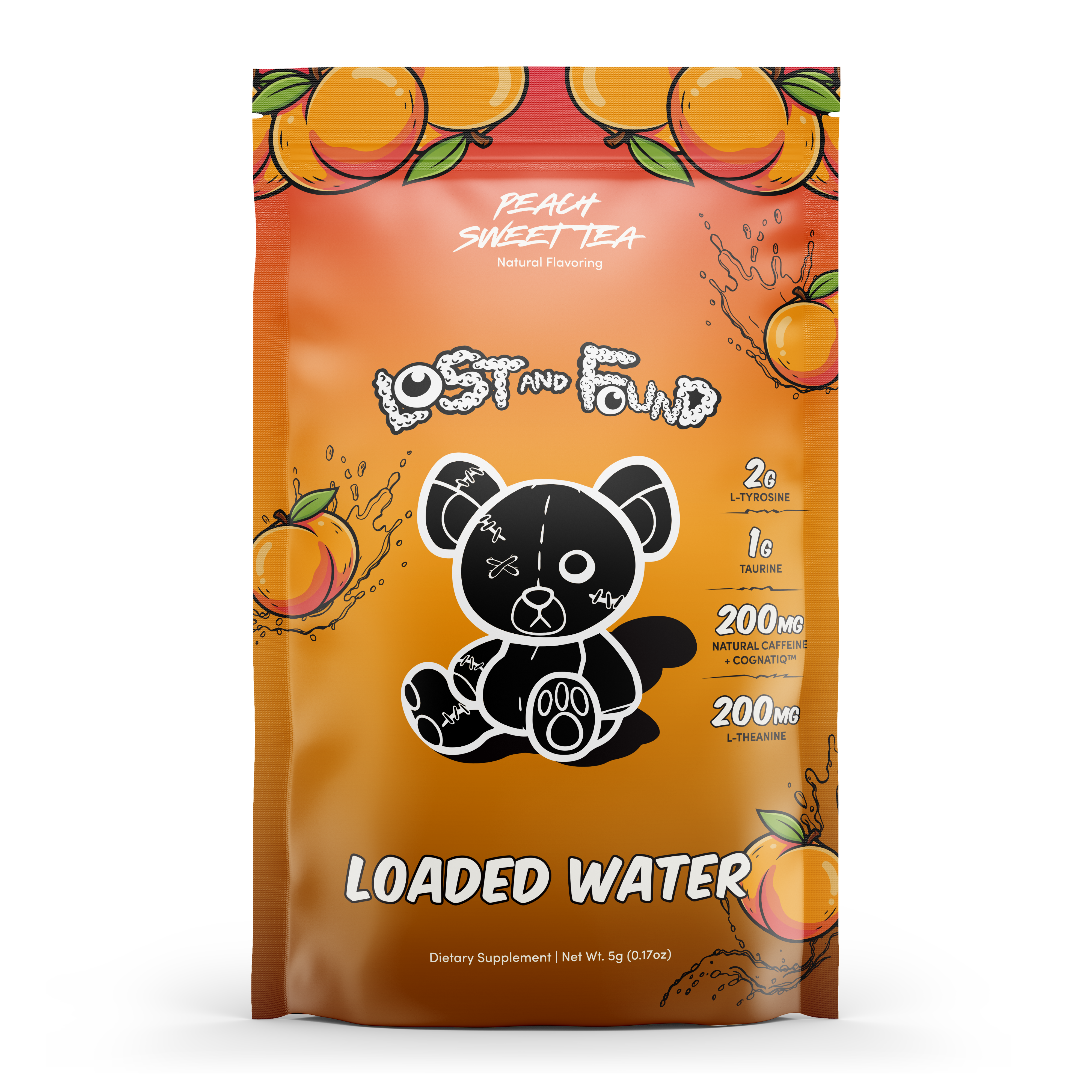 Lost and Found Loaded Waters - Single Serving Packets, Caffeinated Flavored Powder Beverage Mix, Focus Support,