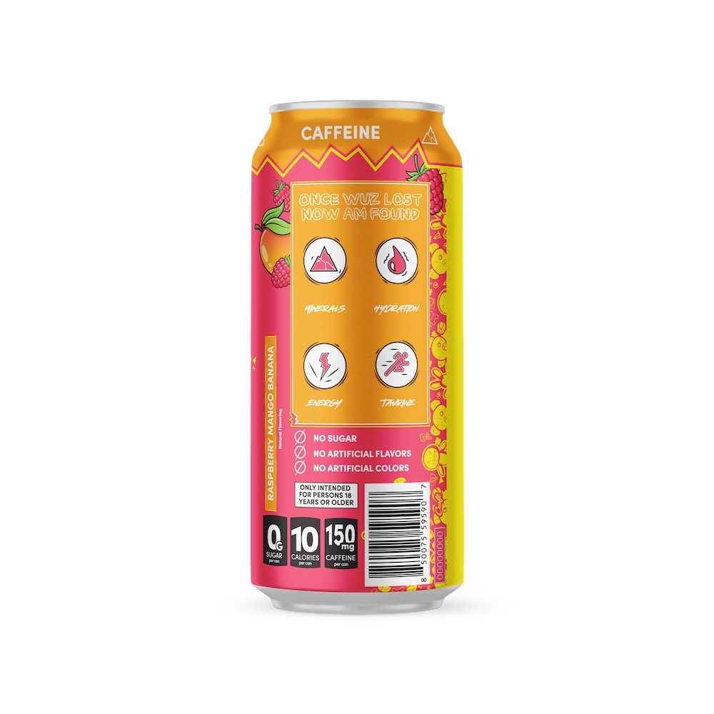 Raspberry Mango Banana (Case of 12 Cans)