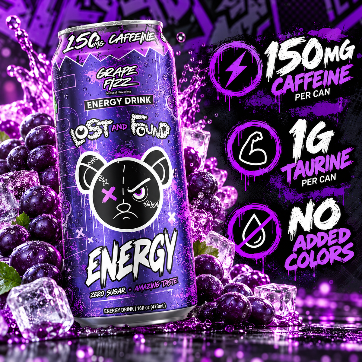 Grape Fizz (Case of 12 Cans)