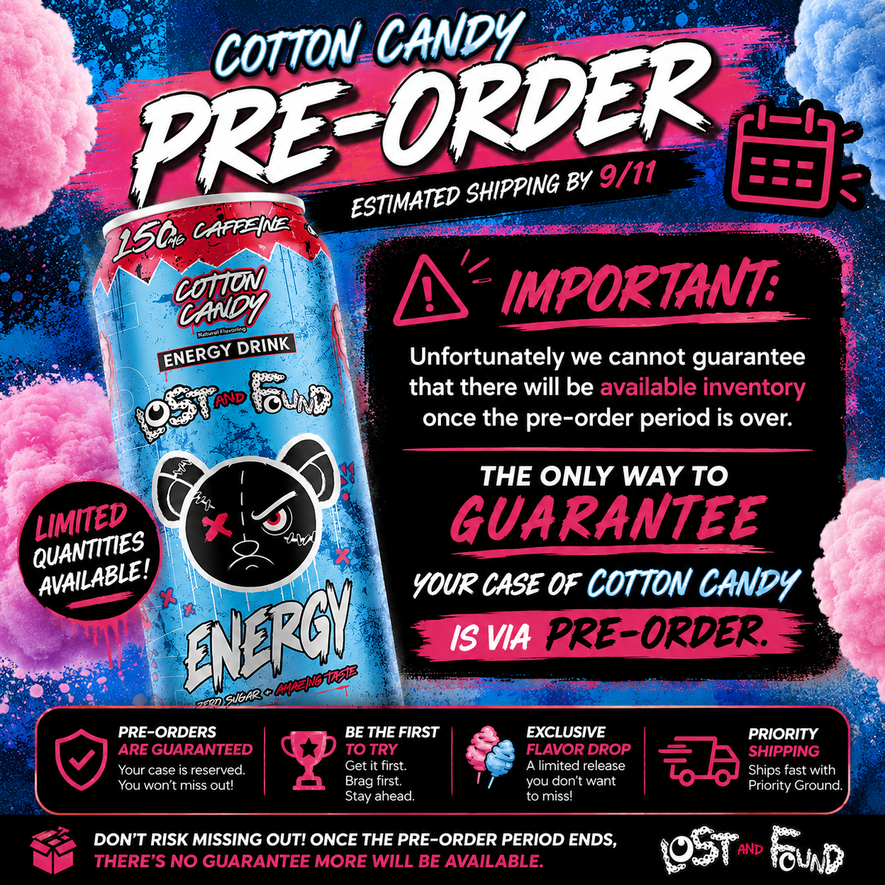 PRE ORDER Cotton Candy (Case of 12 Cans) - ESTIMATED SHIP START DATE 9/11/2026