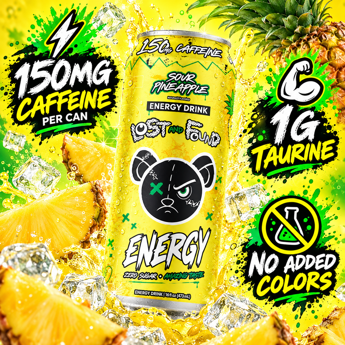 Sour Pineapple (Case of 12 Cans)